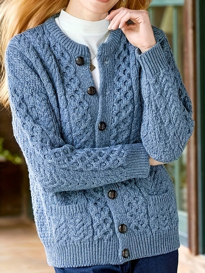 Winifred™ | Women's Textured Knit Button Front Cardigan