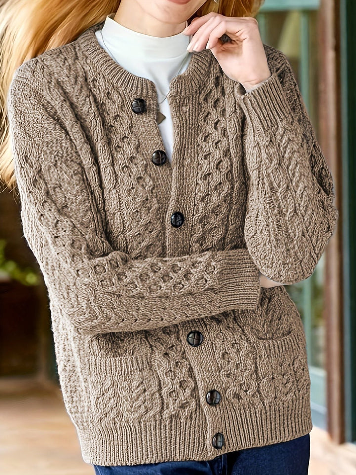 Winifred™ | Women's Textured Knit Button Front Cardigan