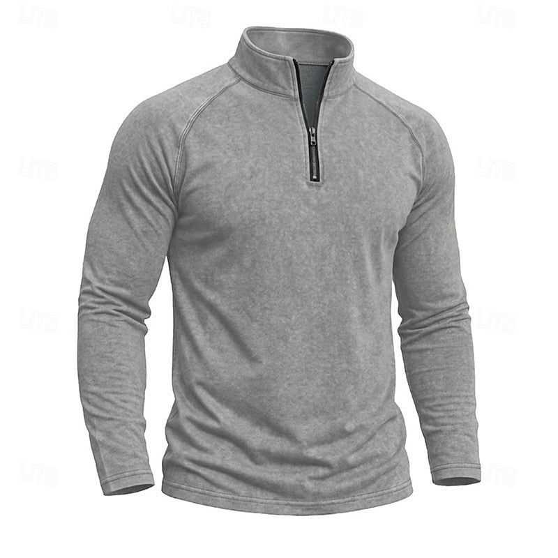 Anselm™ | Men's Relaxed Zip-Neck Long Sleeve Pullover