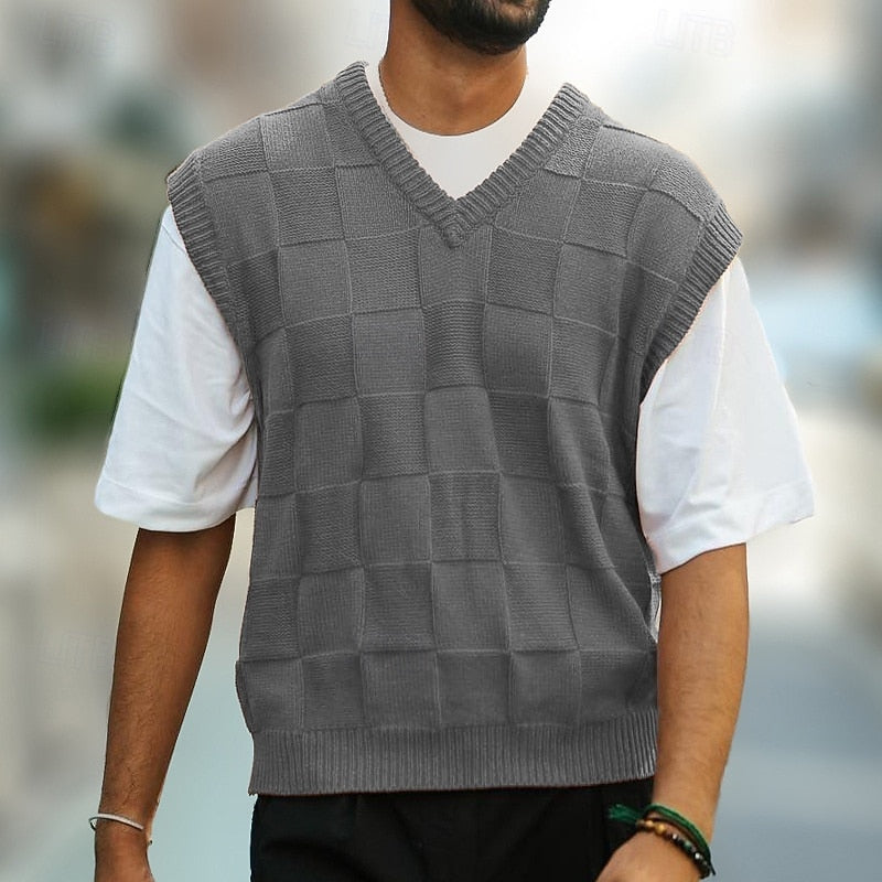 Horatio™ | Men's Textured V Neck Sweater Vest
