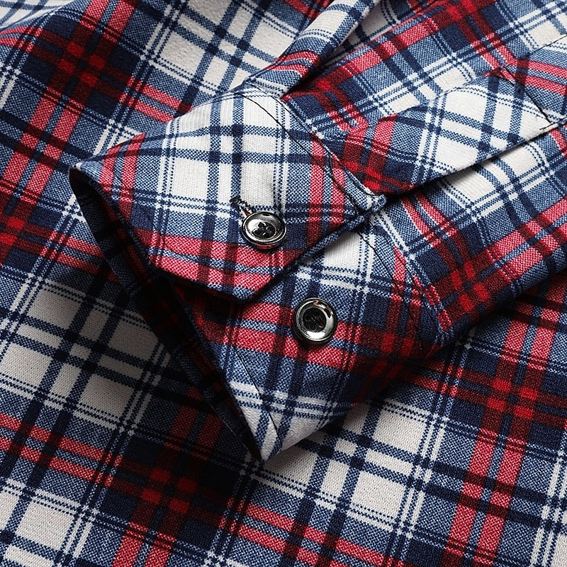 Forrest™ | Men's Lined Checked Long Sleeve Shirt