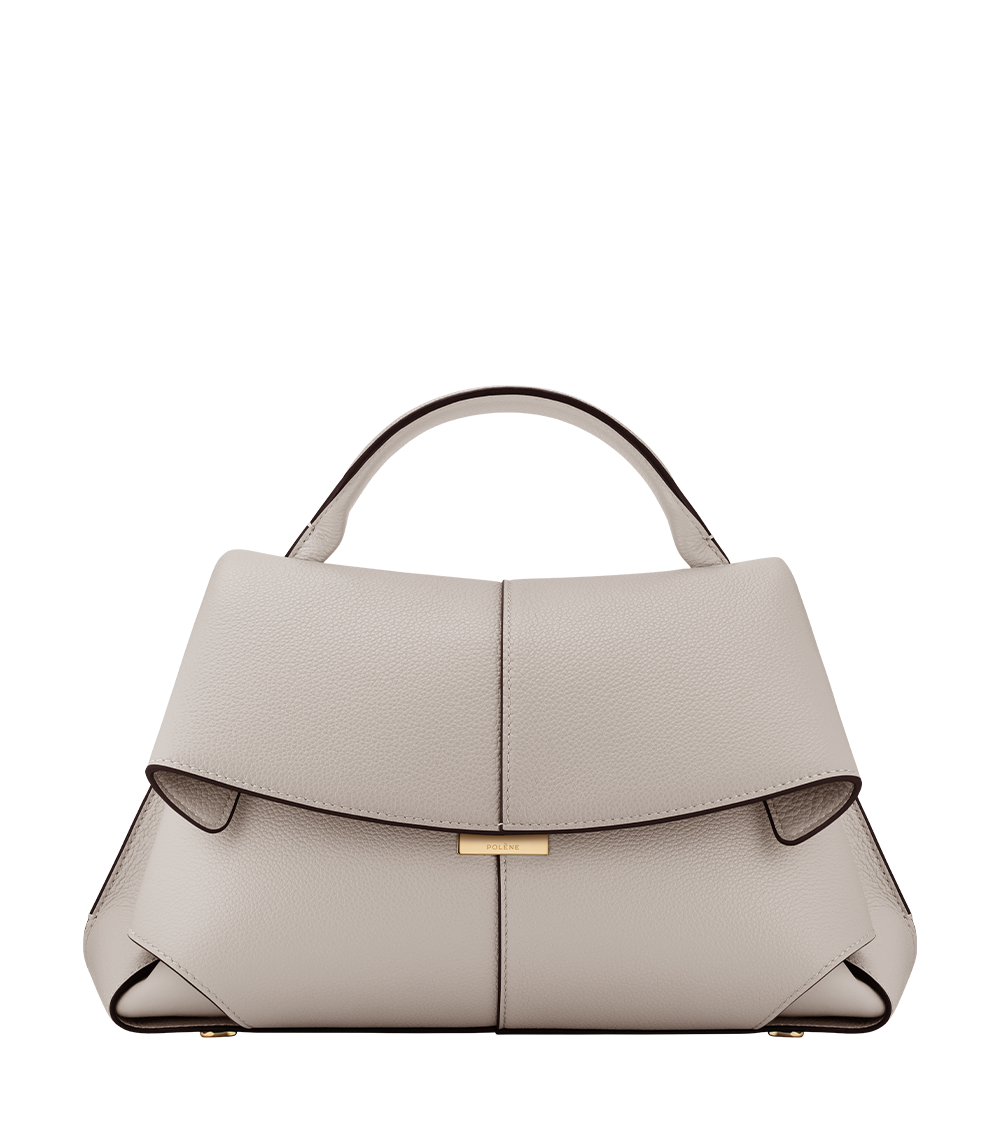 Odile™ | Textured Leather Top-Handle Bag – Mist