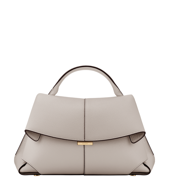 Odile™ | Textured Leather Top-Handle Bag – Mist