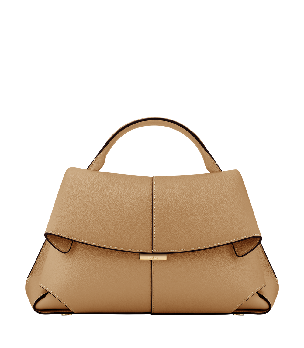Odile™ | Textured Leather Top-Handle Bag – Ocher