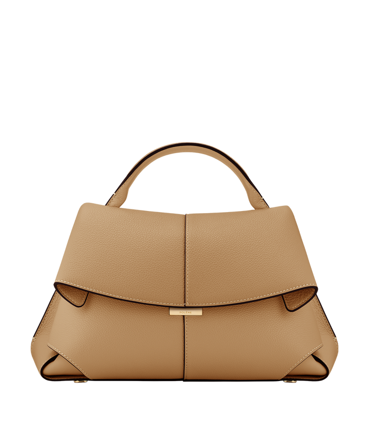 Odile™ | Textured Leather Top-Handle Bag – Ocher