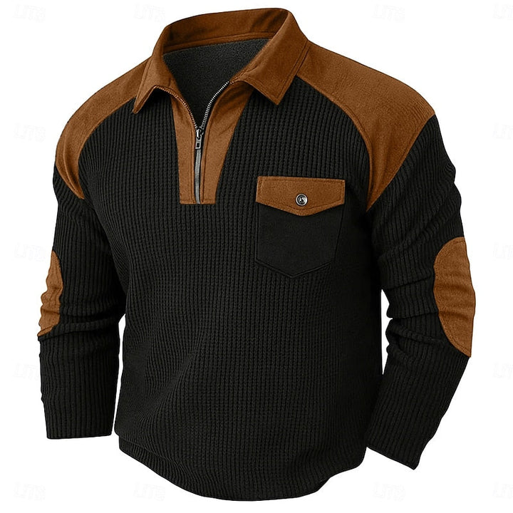 Archer™ | Men's Quarter-Zip Elbow-Patch Pullover Sweater