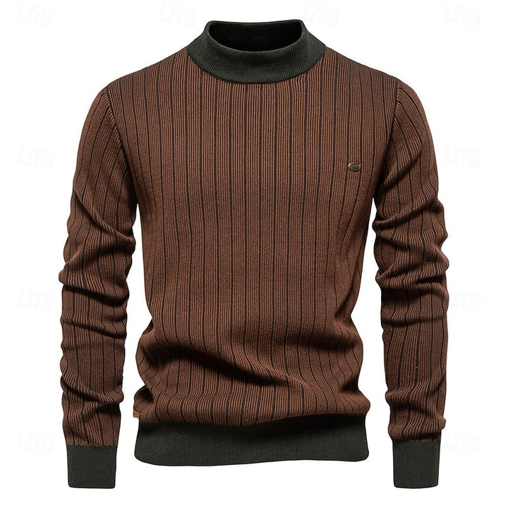 Emeric™ | Men's Ribbed Mock Neck Pullover Sweater