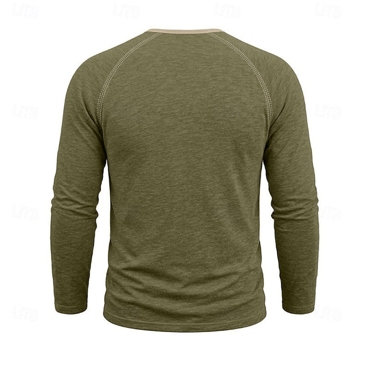 Bennett™ | Men's Raglan Sleeve Button Henley Shirt
