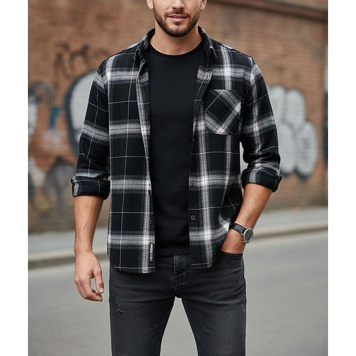 Halstead™ | Men's Classic Checked Button-Front Overshirt