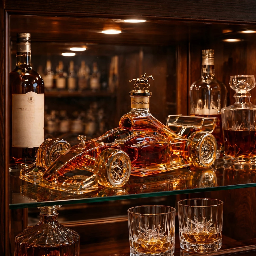 Racing Car Whisky Decanter in Sculpted Glass