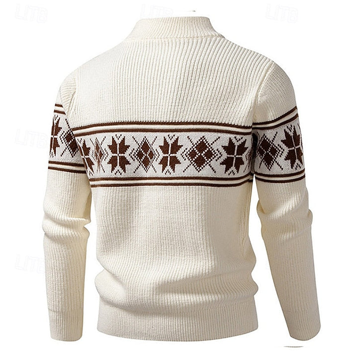 Remington™ | Men's Fair Isle Stand Collar Zip Cardigan