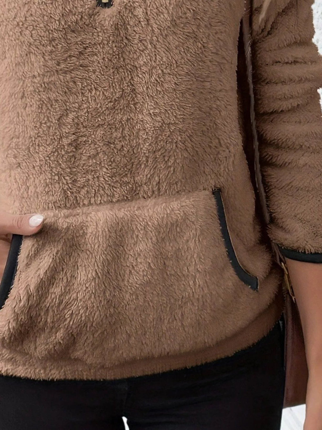 Rohesia™ | Women's Sherpa Half Zip Pullover with Kangaroo Pocket