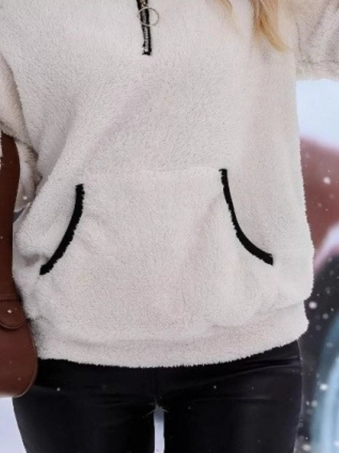 Rohesia™ | Women's Sherpa Half Zip Pullover with Kangaroo Pocket