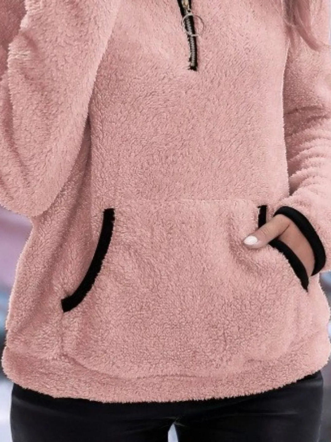 Rohesia™ | Women's Sherpa Half Zip Pullover with Kangaroo Pocket