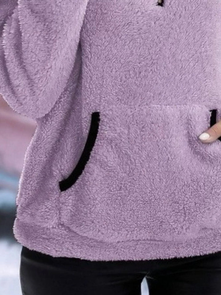 Rohesia™ | Women's Sherpa Half Zip Pullover with Kangaroo Pocket
