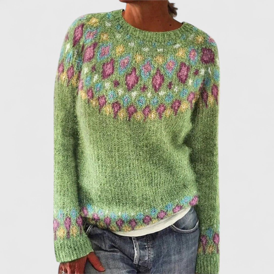 Izabela - Retro Scandinavian Knit Sweater
