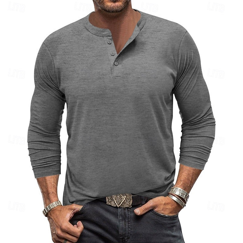 Beckett™ | Men's Classic Long Sleeve Henley Shirt