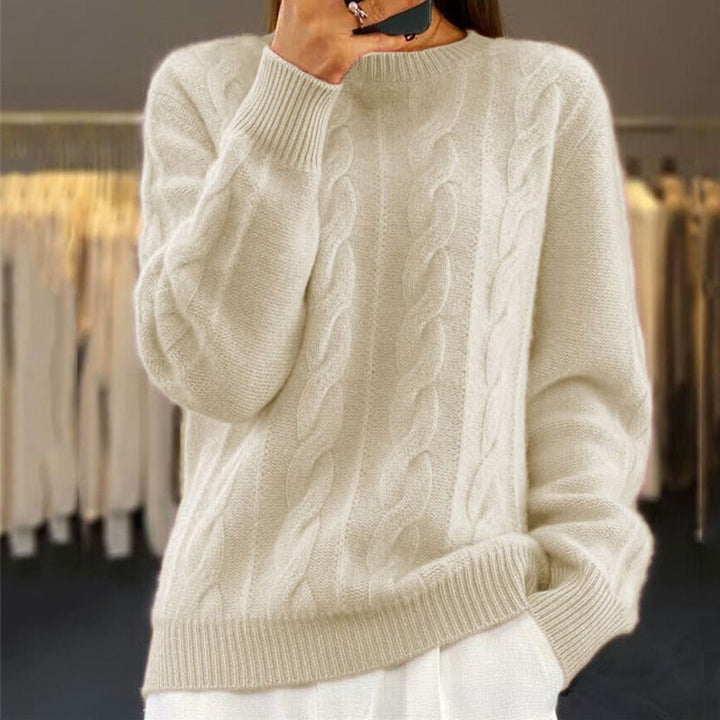 Rikki™ | Women's Cable Knit Crew Neck Sweater