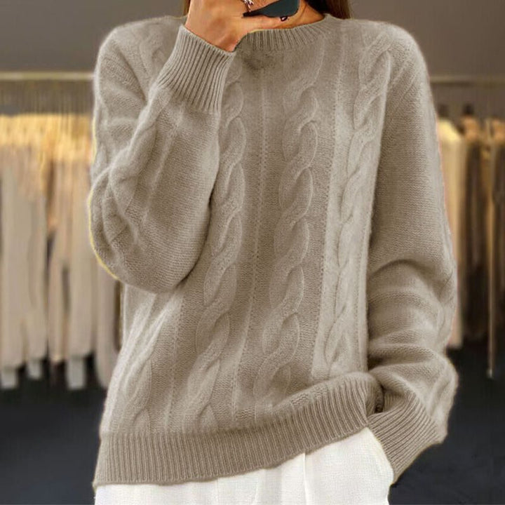 Rikki™ | Women's Cable Knit Crew Neck Sweater