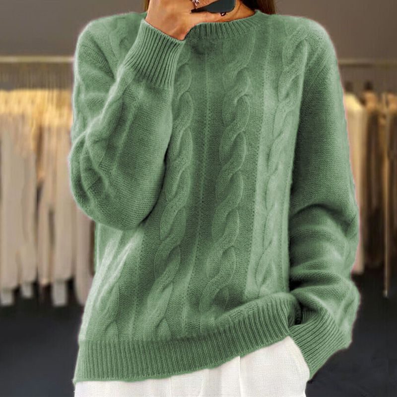 Rikki™ | Women's Cable Knit Crew Neck Sweater
