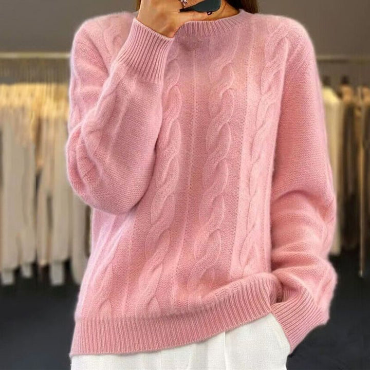 Rikki™ | Women's Cable Knit Crew Neck Sweater