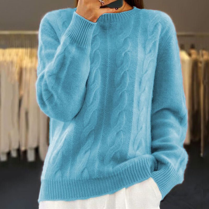 Rikki™ | Women's Cable Knit Crew Neck Sweater