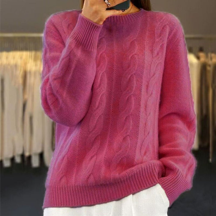 Rikki™ | Women's Cable Knit Crew Neck Sweater
