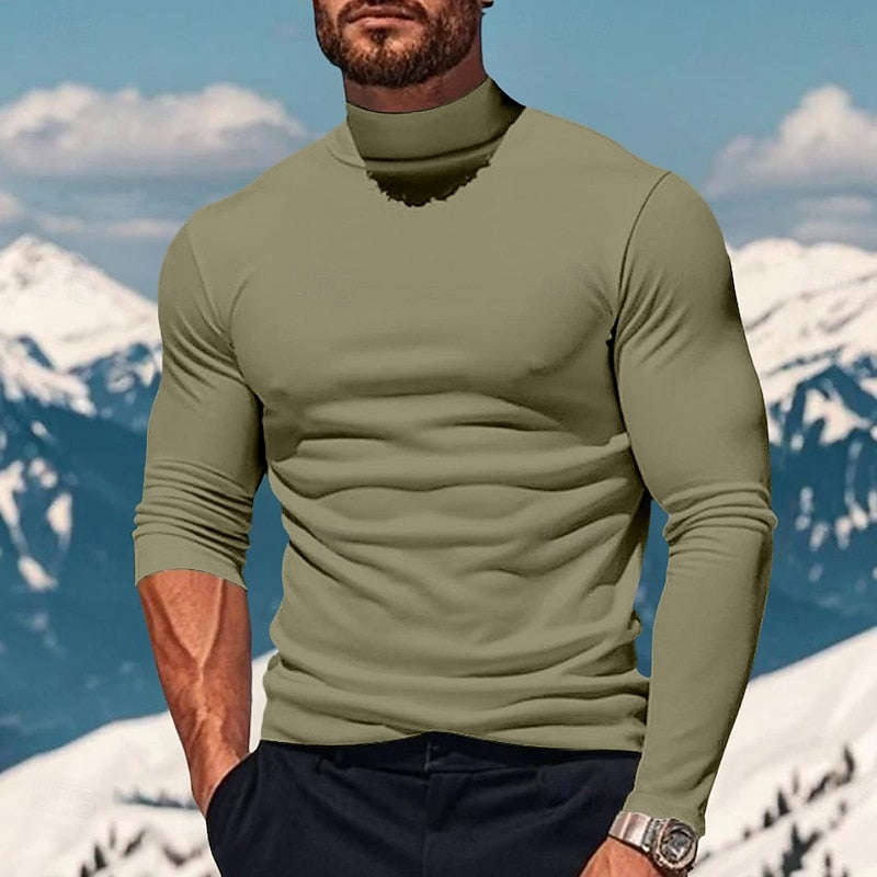 Brennan™ | Men's Mock Neck Long Sleeve Fitted Top