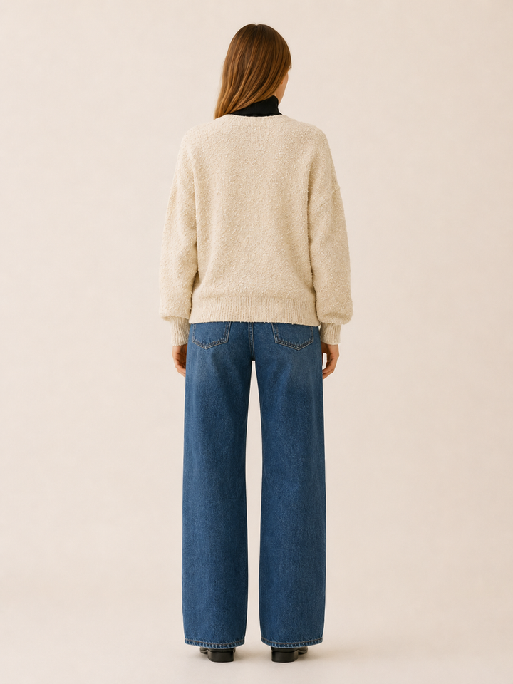 Romy™ | Oversized V-Neck Cardigan with Buttons