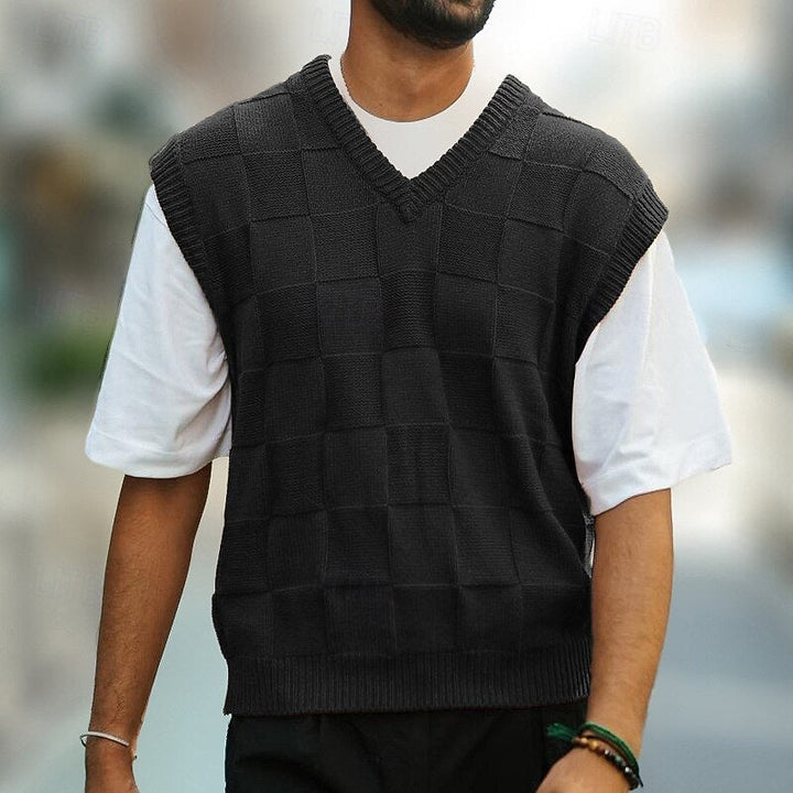 Horatio™ | Men's Textured V Neck Sweater Vest
