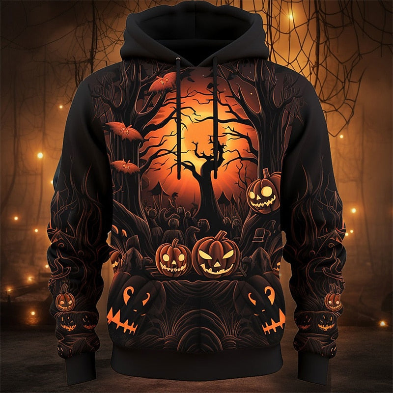 Radley™ | Men's Halloween Pumpkin and Haunted Forest Print Hoodie