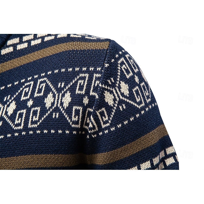 Lorcan™ | Men's Fair Isle Zip Up Christmas Cardigan