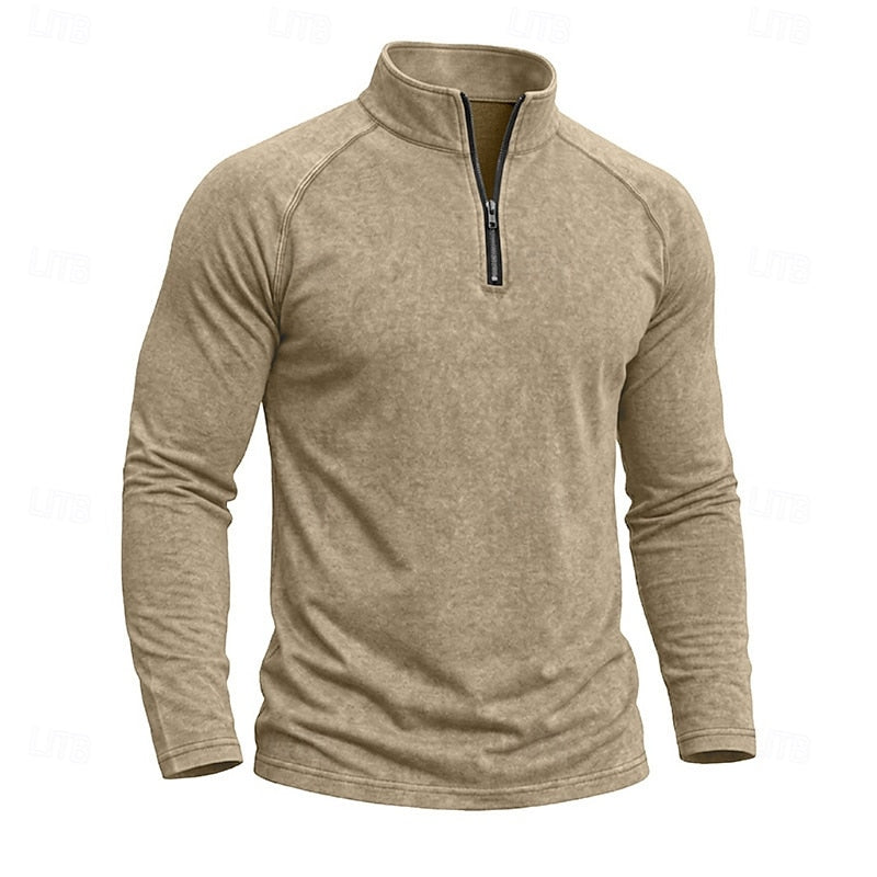 Anselm™ | Men's Relaxed Zip-Neck Long Sleeve Pullover