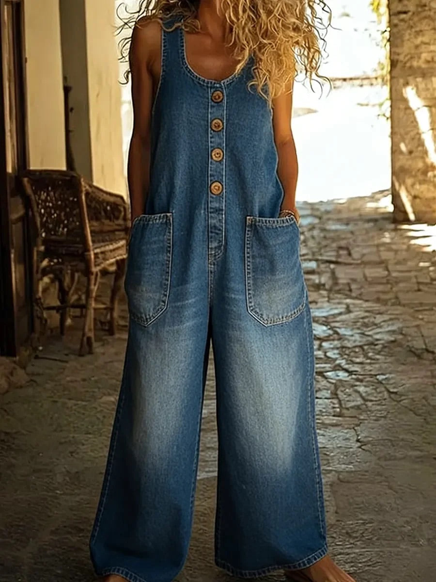Ruth | Vintage Washed Denim Overall