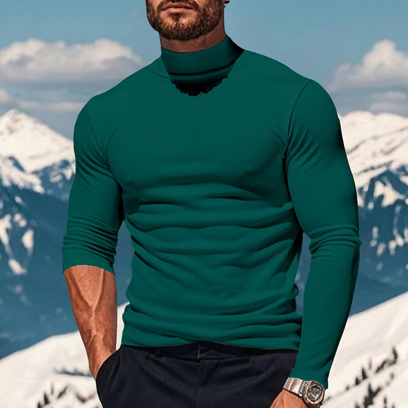 Brennan™ | Men's Mock Neck Long Sleeve Fitted Top