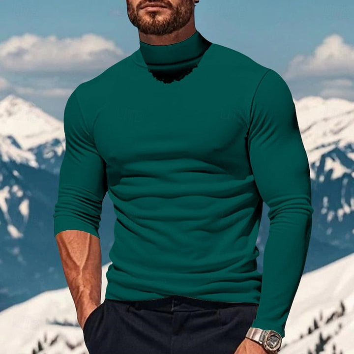 Brennan™ | Men's Mock Neck Long Sleeve Fitted Top