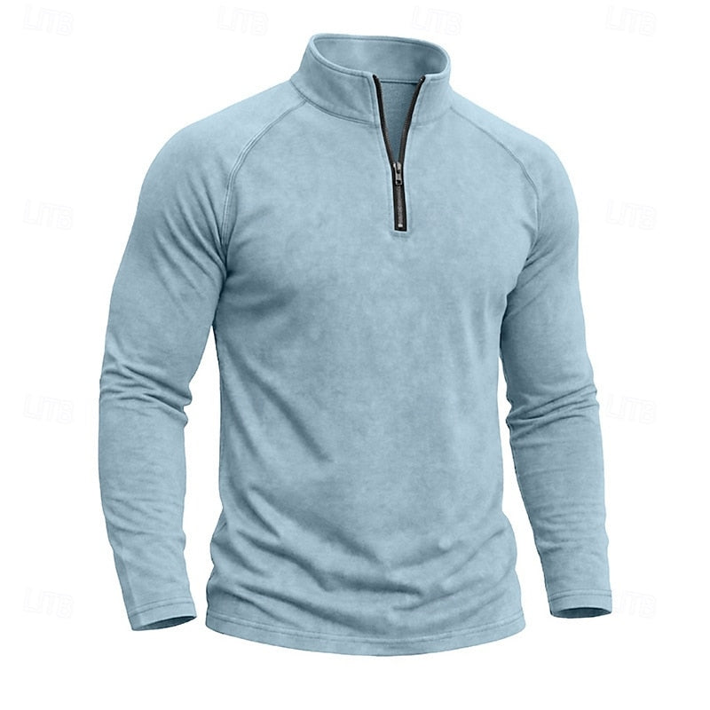 Anselm™ | Men's Relaxed Zip-Neck Long Sleeve Pullover