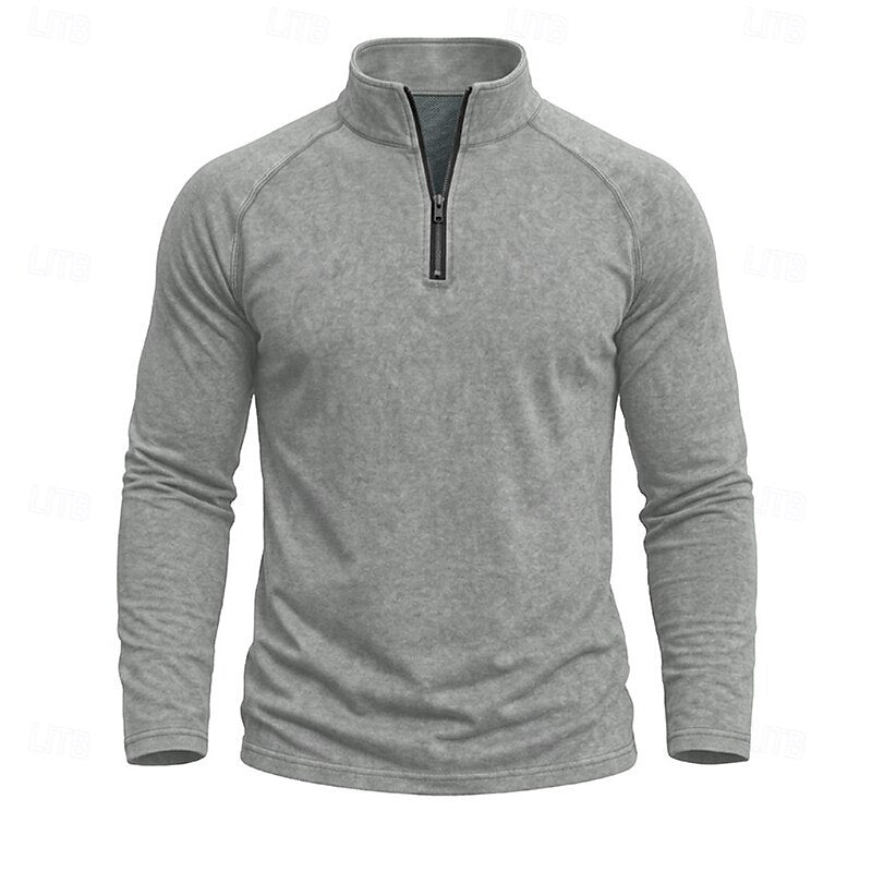 Anselm™ | Men's Relaxed Zip-Neck Long Sleeve Pullover
