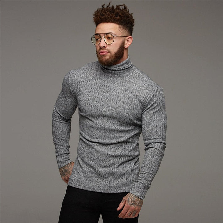 Benedict™ | Men's Slim Ribbed Turtleneck Sweater