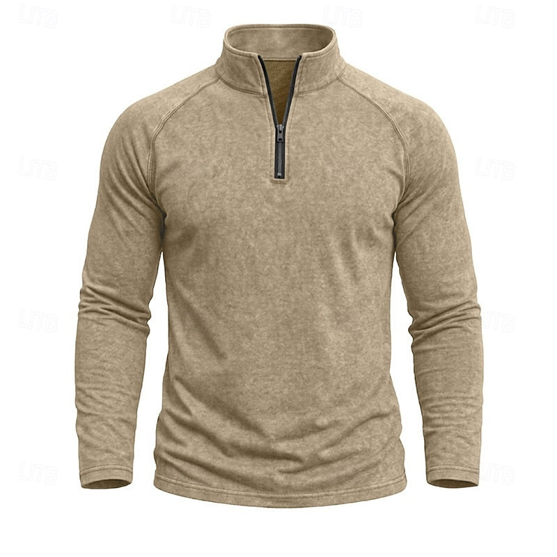 Anselm™ | Men's Relaxed Zip-Neck Long Sleeve Pullover