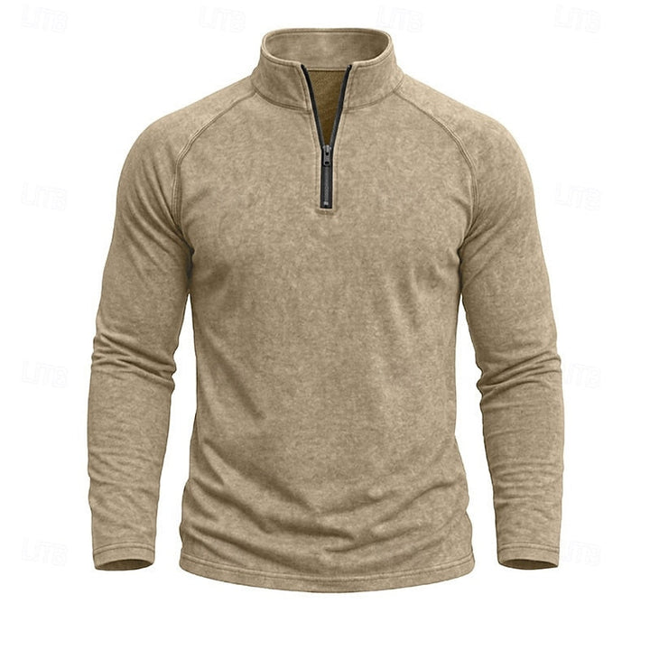 Anselm™ | Men's Relaxed Zip-Neck Long Sleeve Pullover
