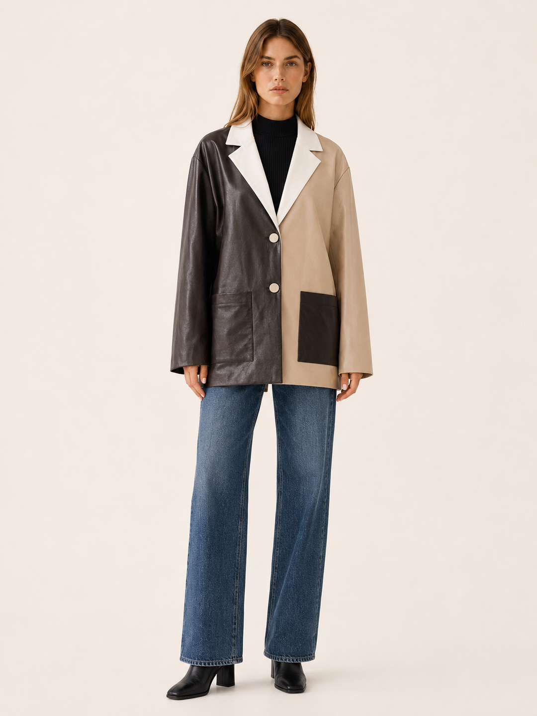 Solange™ | Colour-Block Oversized Blazer