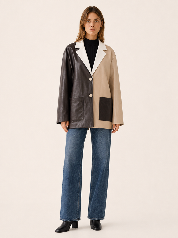 Solange™ | Colour-Block Oversized Blazer