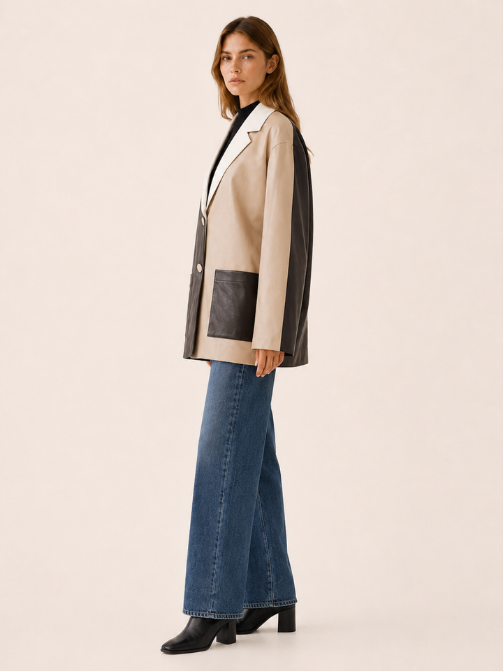 Solange™ | Colour-Block Oversized Blazer