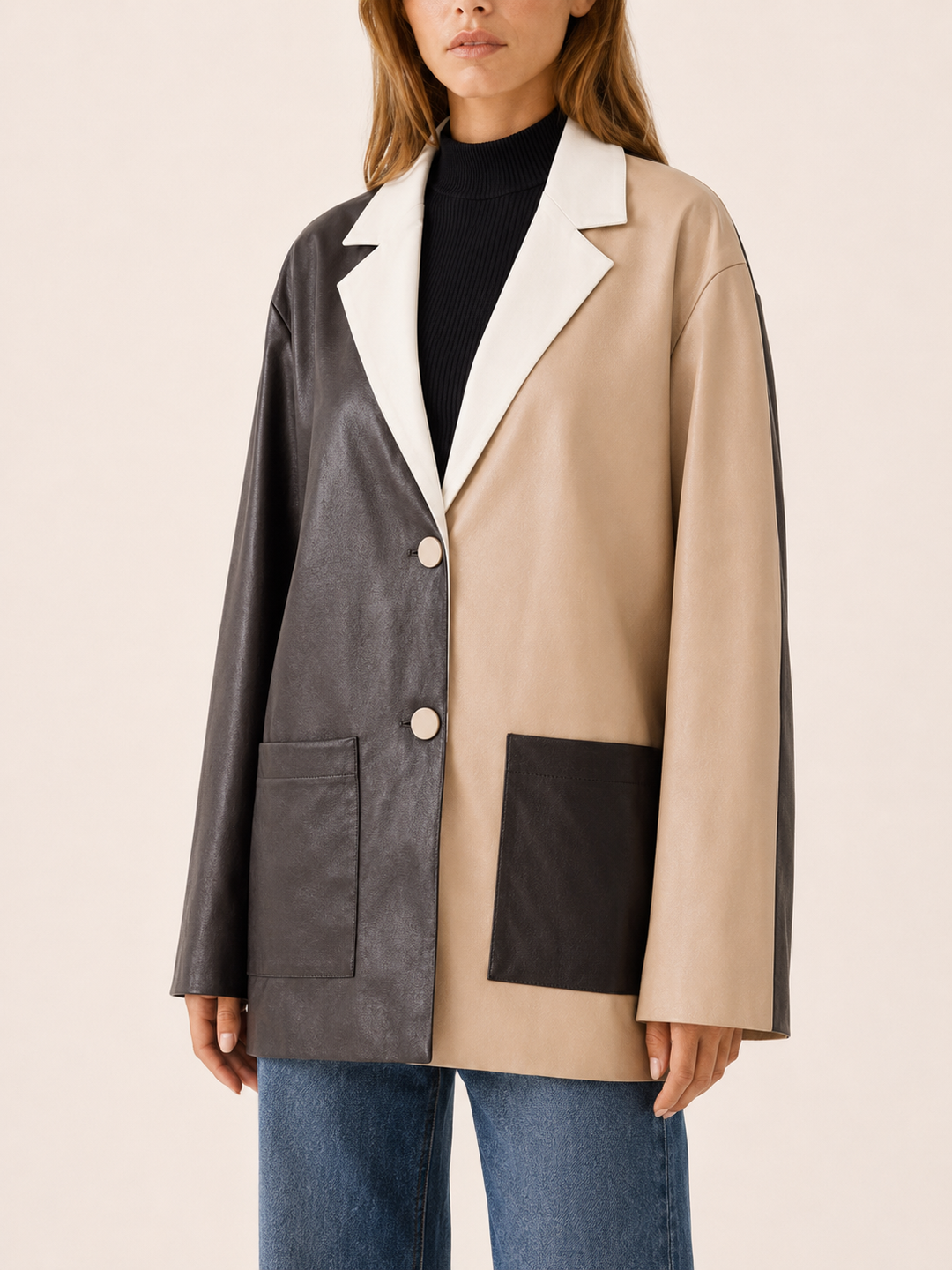 Solange™ | Colour-Block Oversized Blazer