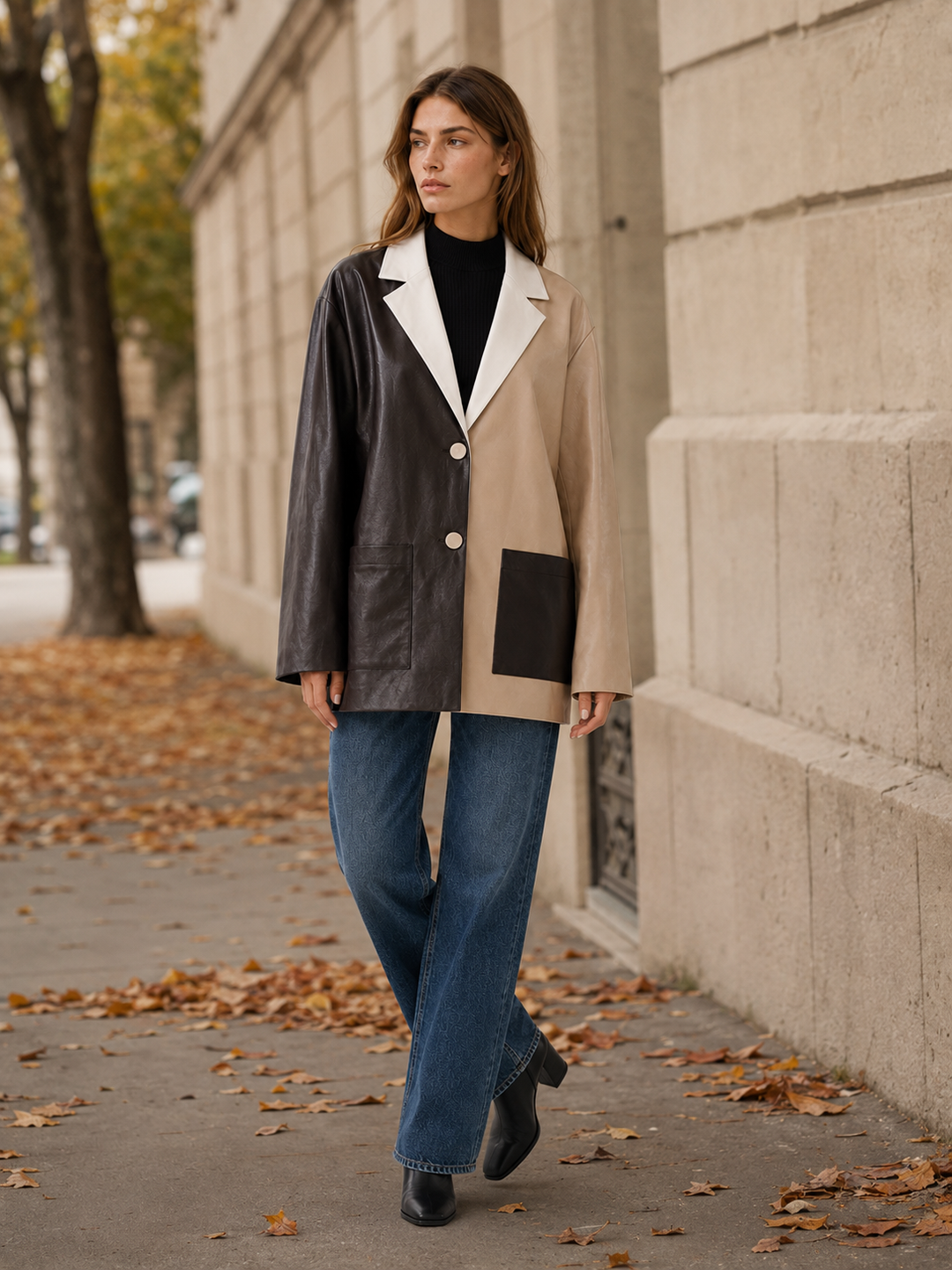 Solange™ | Colour-Block Oversized Blazer