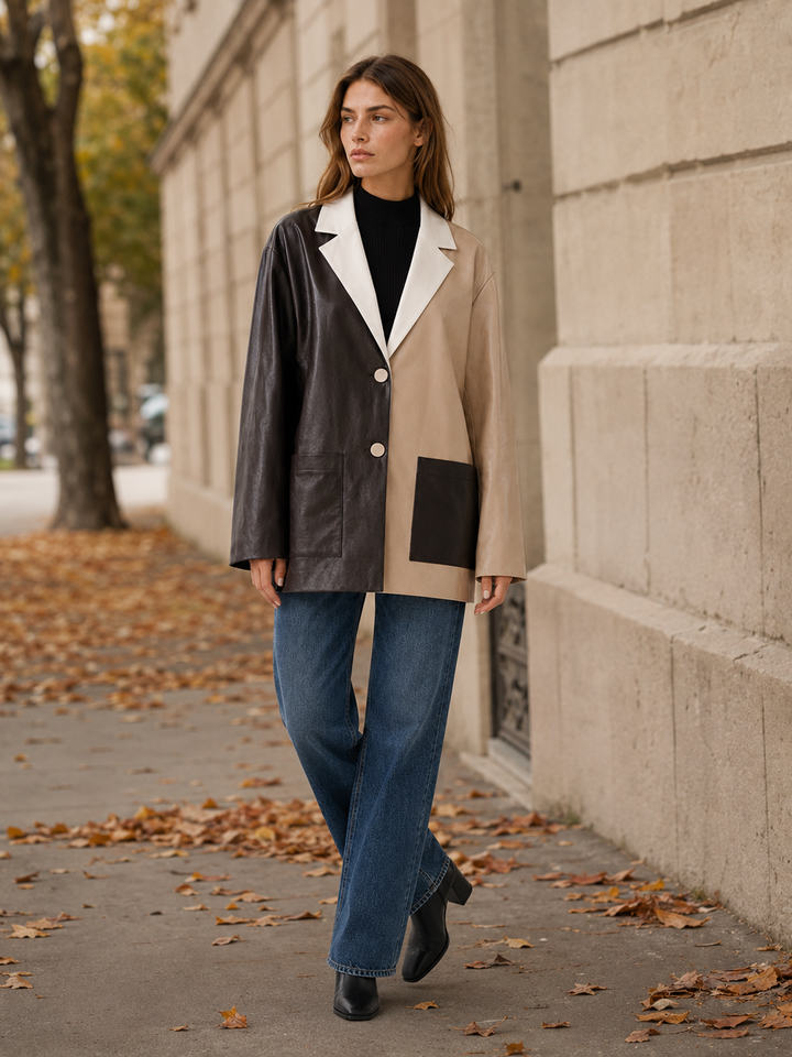 Solange™ | Colour-Block Oversized Blazer