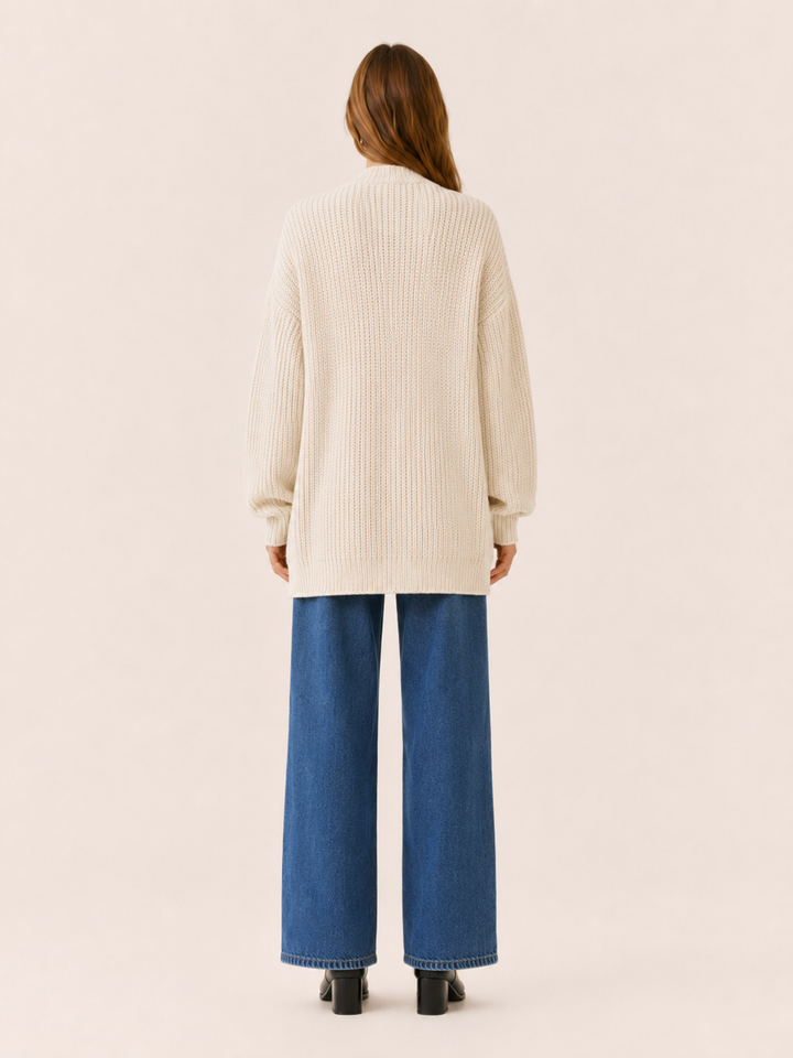 Soraya™ | Balloon-Sleeve Open-Front Cardigan