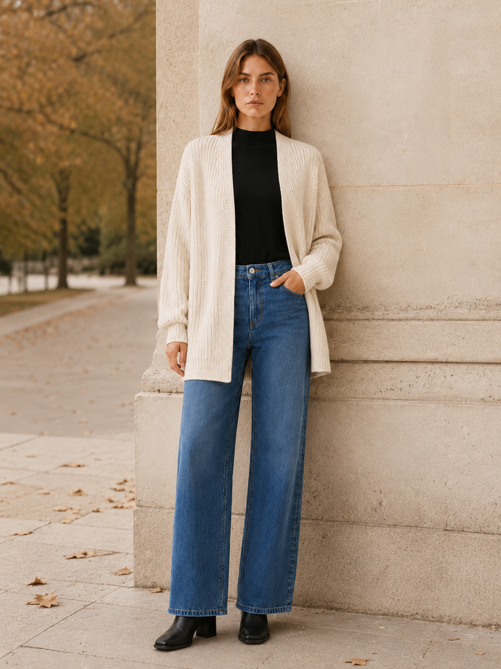 Soraya™ | Balloon-Sleeve Open-Front Cardigan