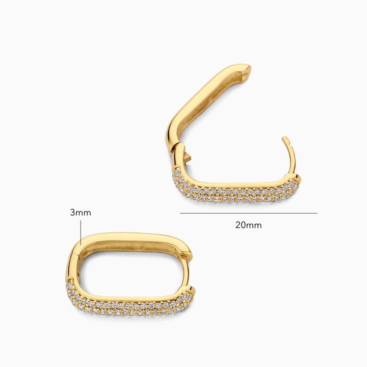 Icon pavé hoop earrings